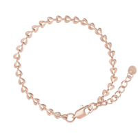 Armband Chained Hearts Rose Goud 