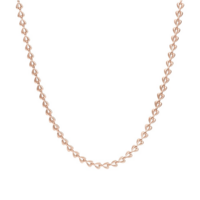 Halsketting Chained Hearts Rose Goud 