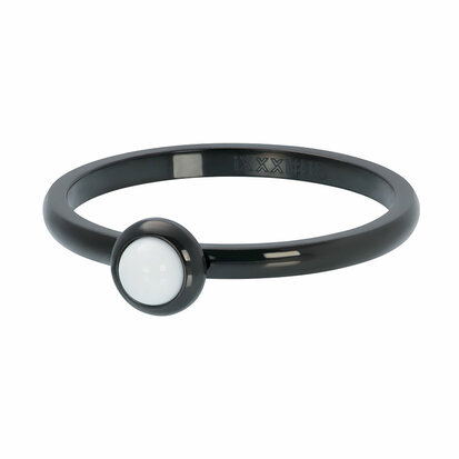 iXXXi ring 1 Bright White Zwart 2mm R04108-05