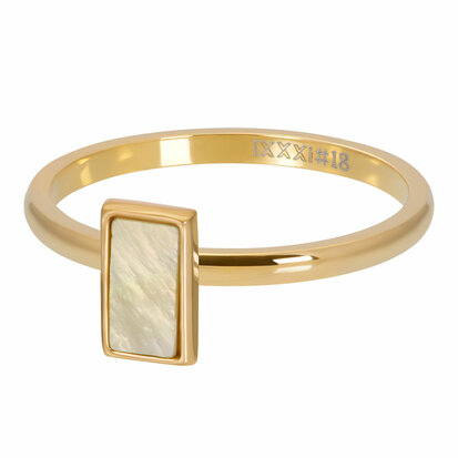 iXXXi ring Yellow Shell Stone Goud, 2mm R04212-01