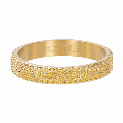 iXXXi Ring Caviar Goud 4mm R03801-01