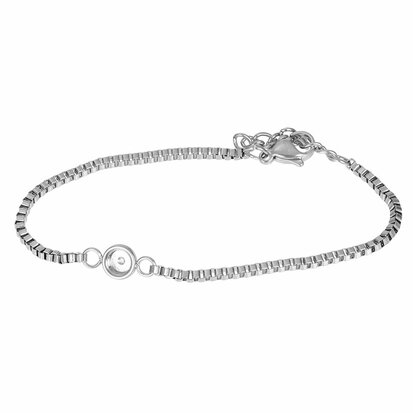 iXXXi bracelet Box chain top part base Zilver