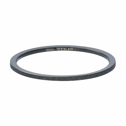 iXXXi Ring Sandblasted Zwart  1mm R03902-05