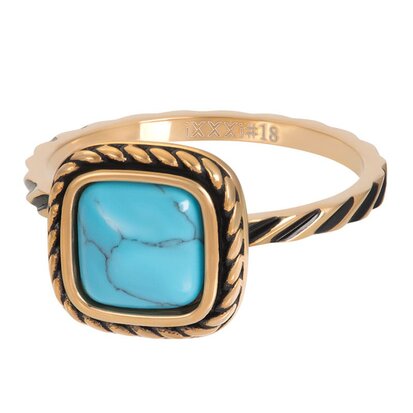 iXXXi Ring Summer Turquoise Goud R05920-01
