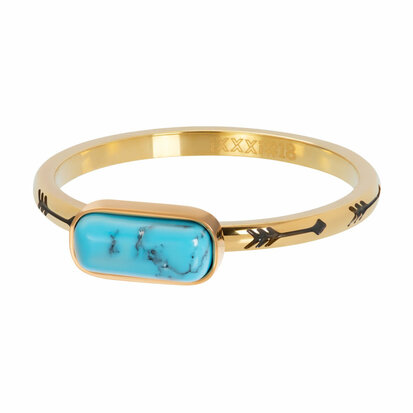iXXXi Ring Festival Turquoise Goud R05915-01
