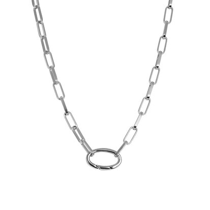 IXXXI Schakel ketting Square Chain Pearl Silver