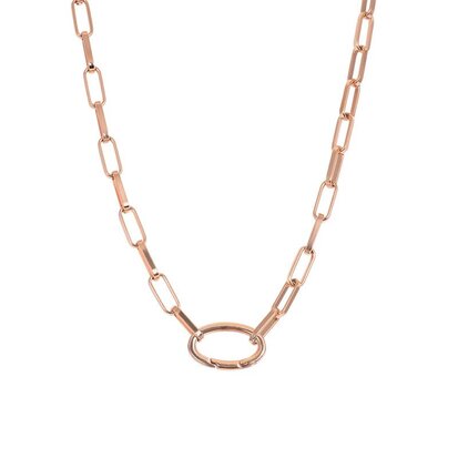 IXXXI Schakel ketting Square Chain Pearl Rose