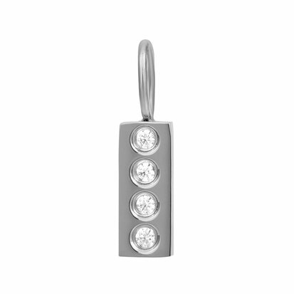 iXXXi Ketting Charms Design rectangle zilver