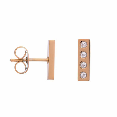 iXXXi oorbellen studs Design Rectangle rose