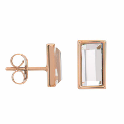 iXXXi oorbellen studs Expression rectangle rose