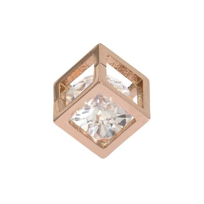 iXXXi charm Hollow Cube Stone rose C043037