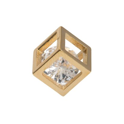 iXXXi charm Hollow Cube Stone GoudC043037
