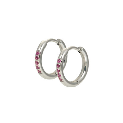 HOOPS FUCHSIA Zilver