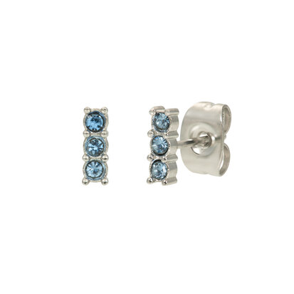 ixxxi Earstuds Triple Stone Blue E04709-03