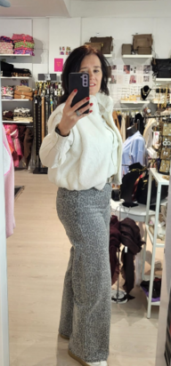 Broek luipaard grijs