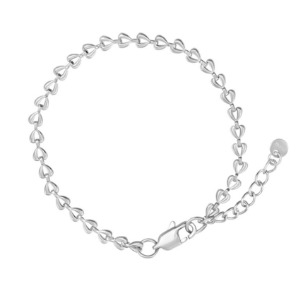 Armband Chained Hearts Zilver 