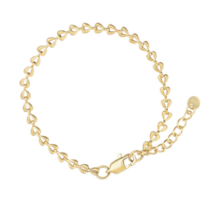 Armband Chained Hearts Goud 