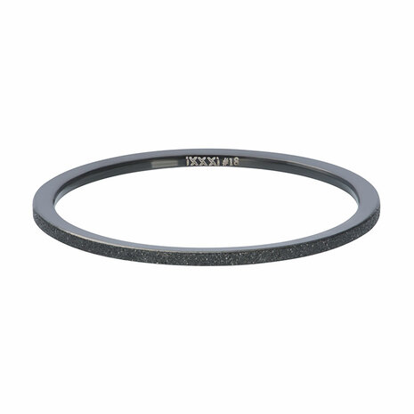iXXXi Ring Sandblasted Zwart  1mm R03902-05