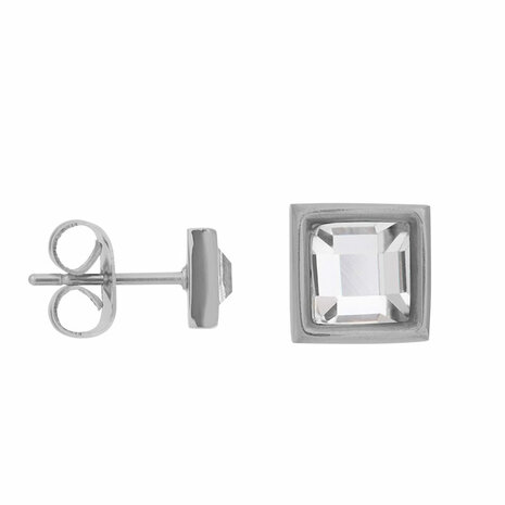 iXXXi oorbellen studs Expression square zilver