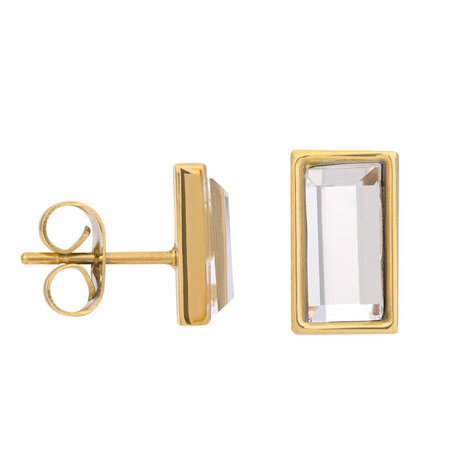 iXXXi oorbellen studs Expression rectangle goud