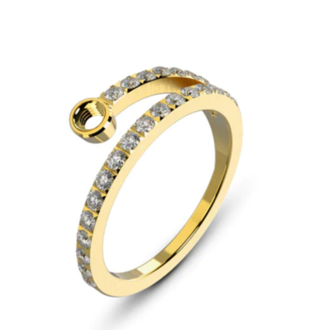 Melano Twisted Tawisted Tamina CZ ring goud