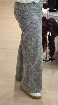 Broek luipaard grijs