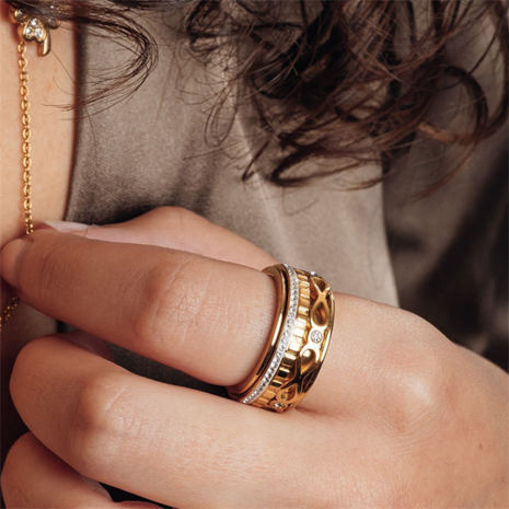 Samengestelde iXXXi ring Ever Glow Goud